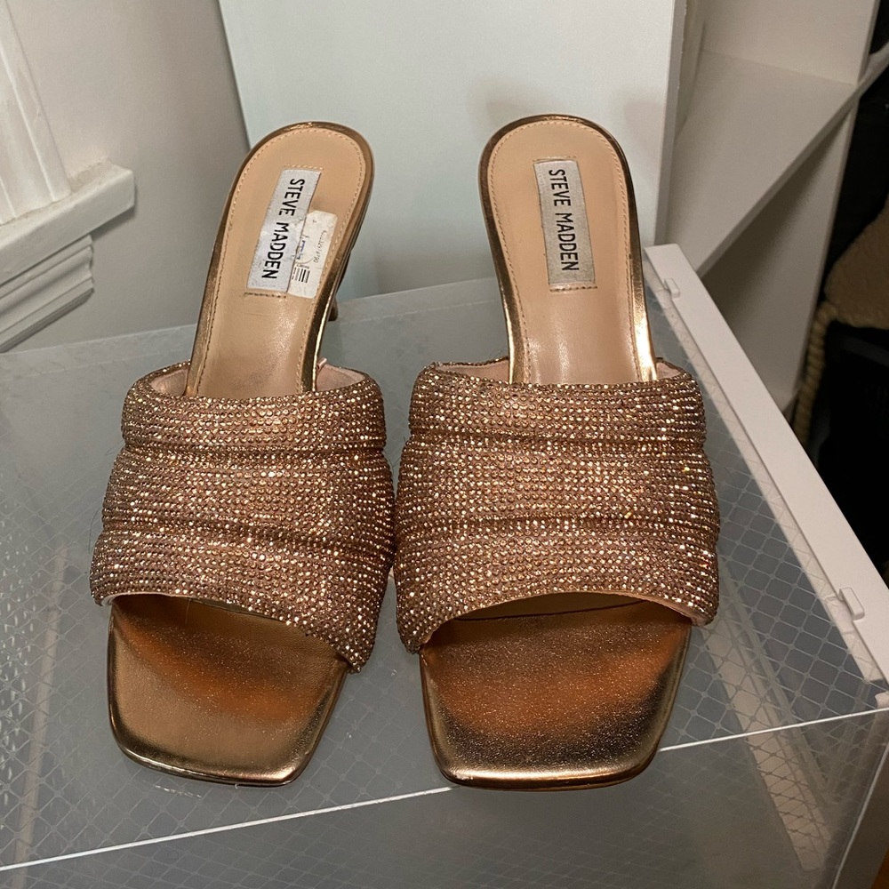 Steve Madden Rose Gold Sparkling Heels, MUST GO!
